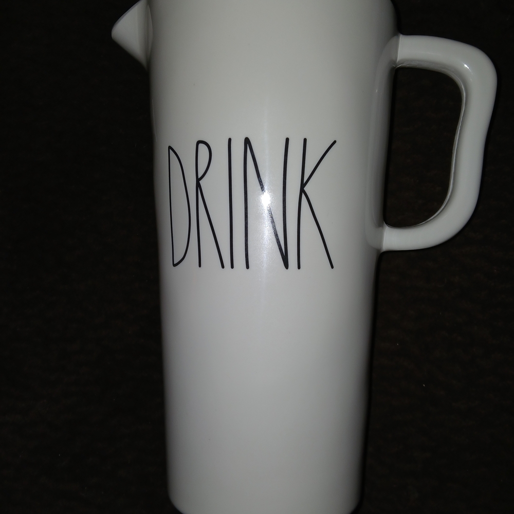 Rae Dunn White Ceramic Drinkware Pitcher
